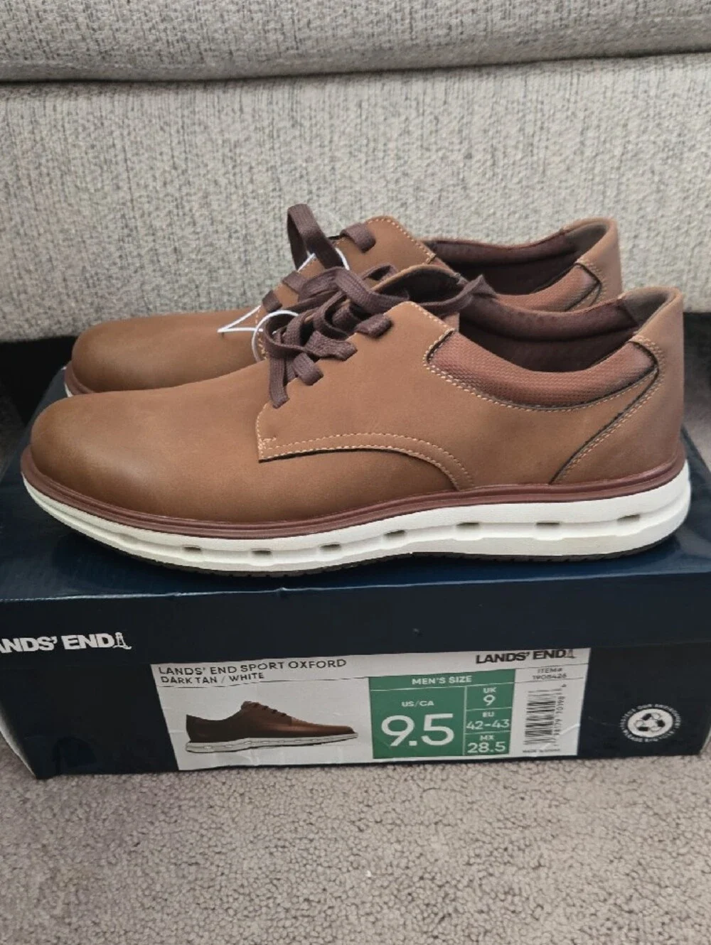 Lands' End Brown Sport Oxfords - Men's Size 9.5